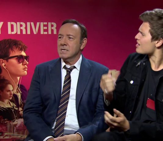 Kevin Spacey & Ansel Elgort : Celebrity impressions during Baby Driver