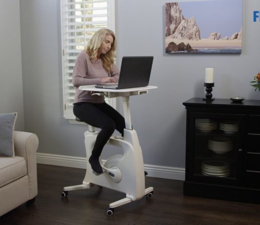 FlexiSpot Bike V9 = Part Exercise Bike, Part Standing Desk ! @ CES 2018